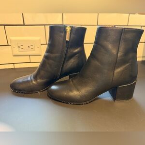 Black Gravitypope Leather Ankle Boots Sz 36
